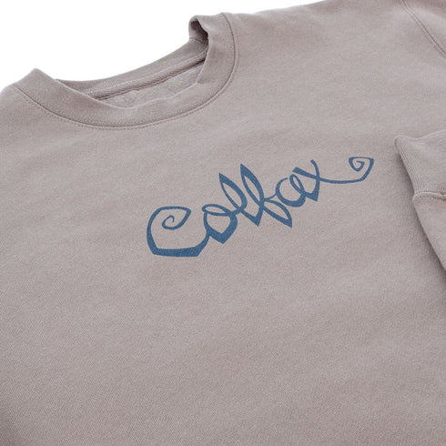303 Boards - 303 X Chocolate Flip The Script Crewneck (Taupe)